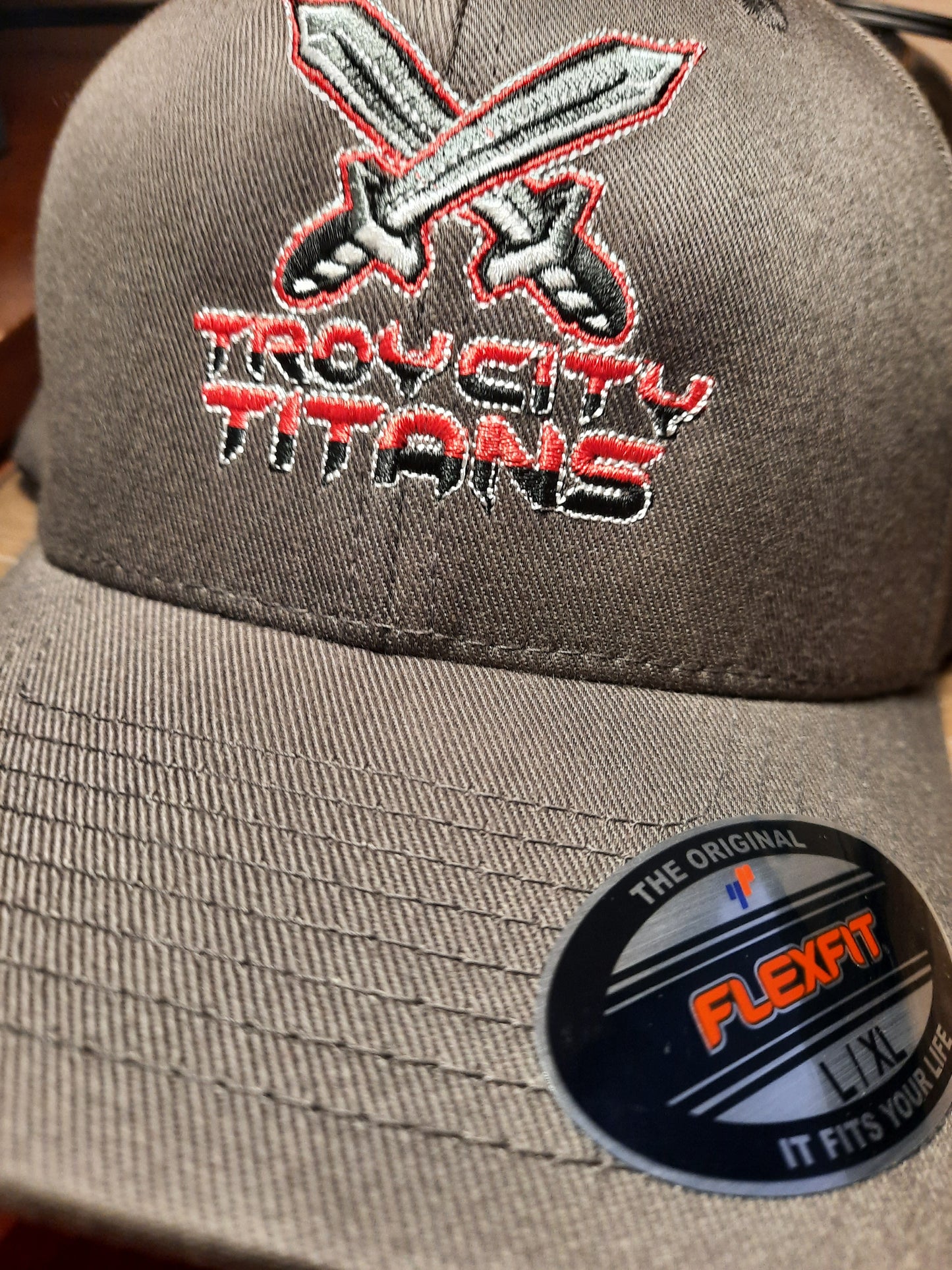 TC Titan Flexfit Wooly Cap Dk Grey - Customizable