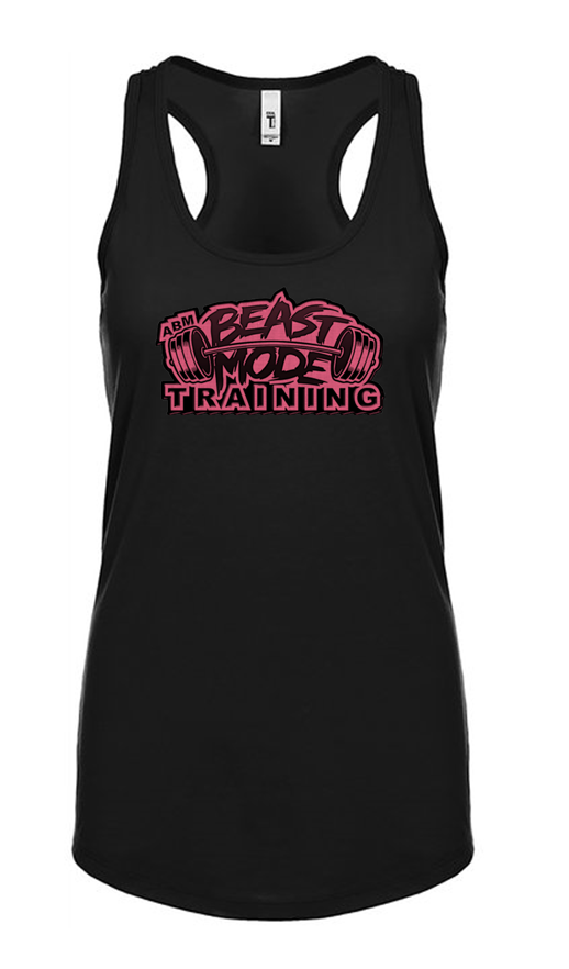 Beastmode Black Ladies Racerback Tank