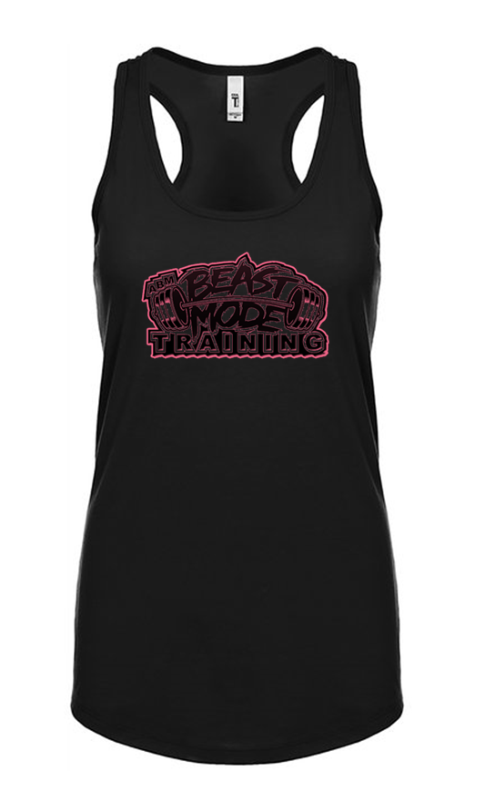 Beastmode Black Ladies Racerback Tank