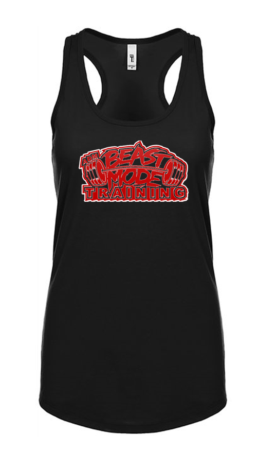 Beastmode Black Ladies Racerback Tank