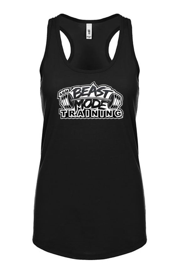 Beastmode Black Ladies Racerback Tank