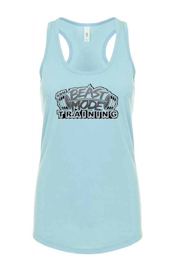 Beastmode Cancun Blue Ladies Racerback Tank
