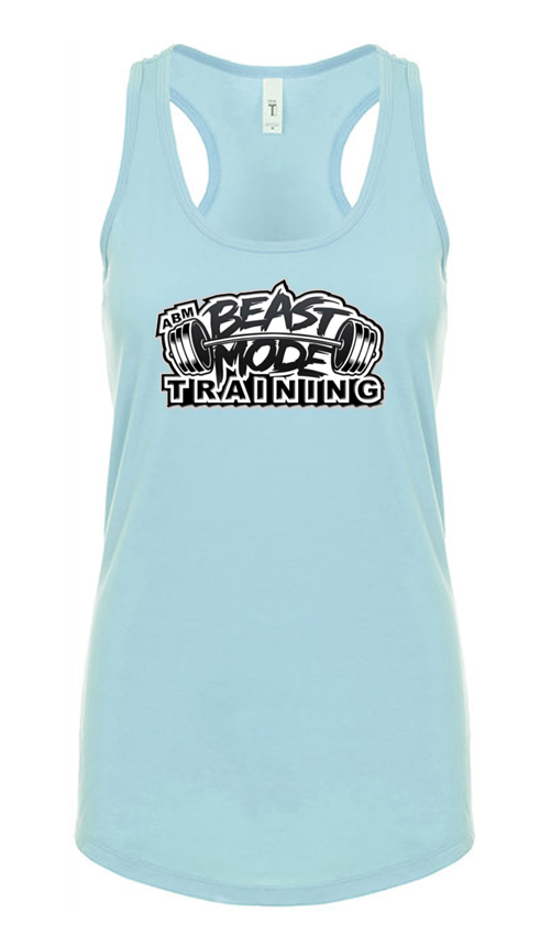 Beastmode Cancun Blue Ladies Racerback Tank