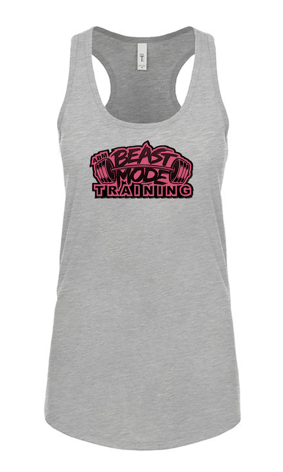 Beastmode Heather Grey Ladies Racerback Tank
