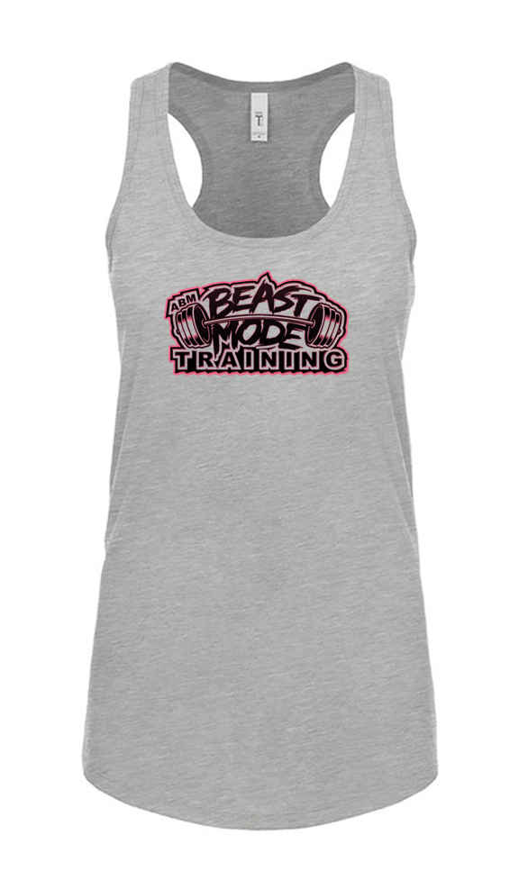 Beastmode Heather Grey Ladies Racerback Tank