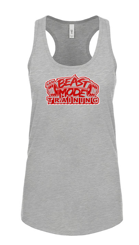 Beastmode Heather Grey Ladies Racerback Tank