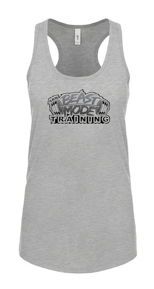 Beastmode Heather Grey Ladies Racerback Tank