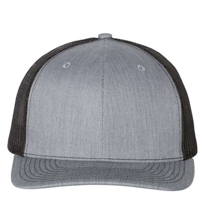 TC Titan Richardson 112 Trucker Hat w Leatherette Patch - Heather/Black