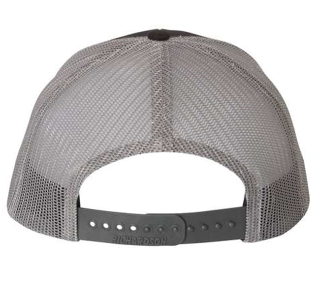 TC Titan Richardson 112 Trucker Hat w Leatherette Patch - Black/Charcoal