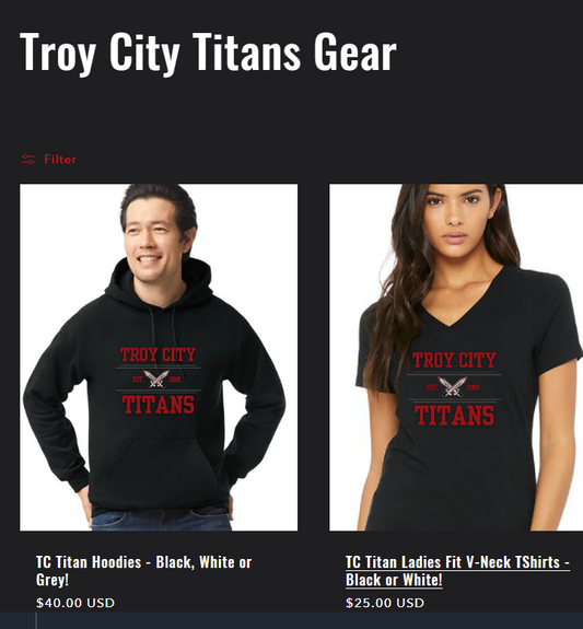 Troy City Titans Merch Drop!