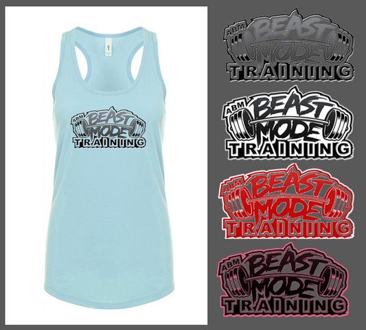 Beastmode Cancun Blue Ladies Racerback Tank