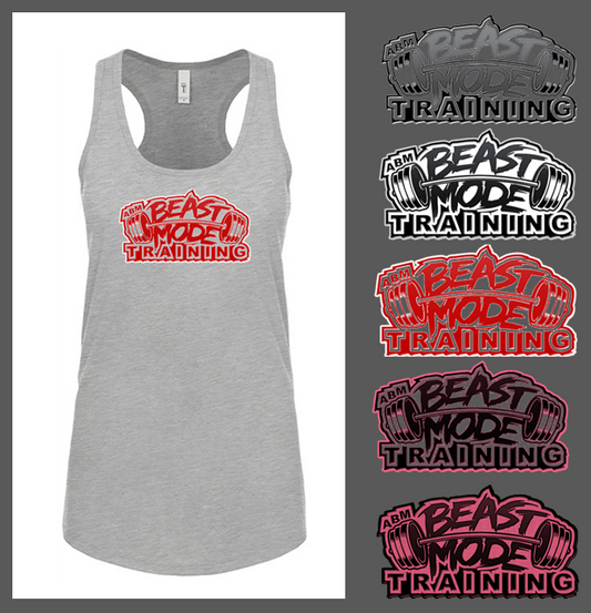 Beastmode Heather Grey Ladies Racerback Tank